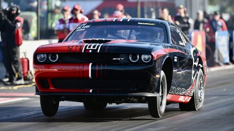Lee Hartman's Dodge Makes History with First Wally, Top Qualifier, and Fastest Flexjet Pass 8 lee hartman resets flexjet nhra factory stock record with 7548 Lee Hartman's Dodge Makes History with First Wally, Top Qualifier, and Fastest Flexjet Pass